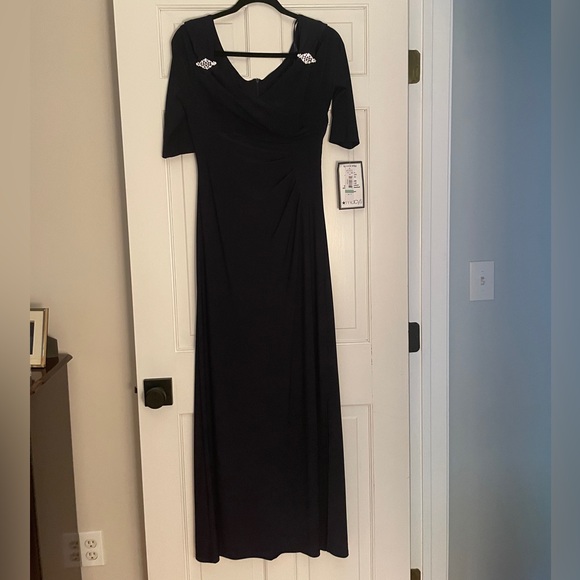 R&M Richards Navy Gown - Picture 2 of 7